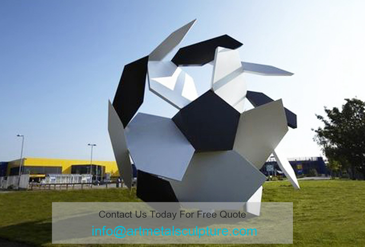 Abstract football sculpture