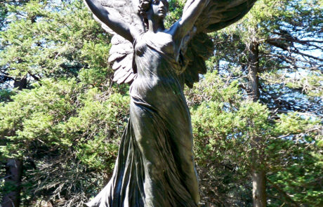bronze angle sculpture