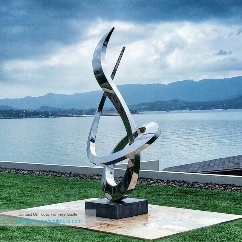 Modern Garden Stainless Steel Abstract Sculpture