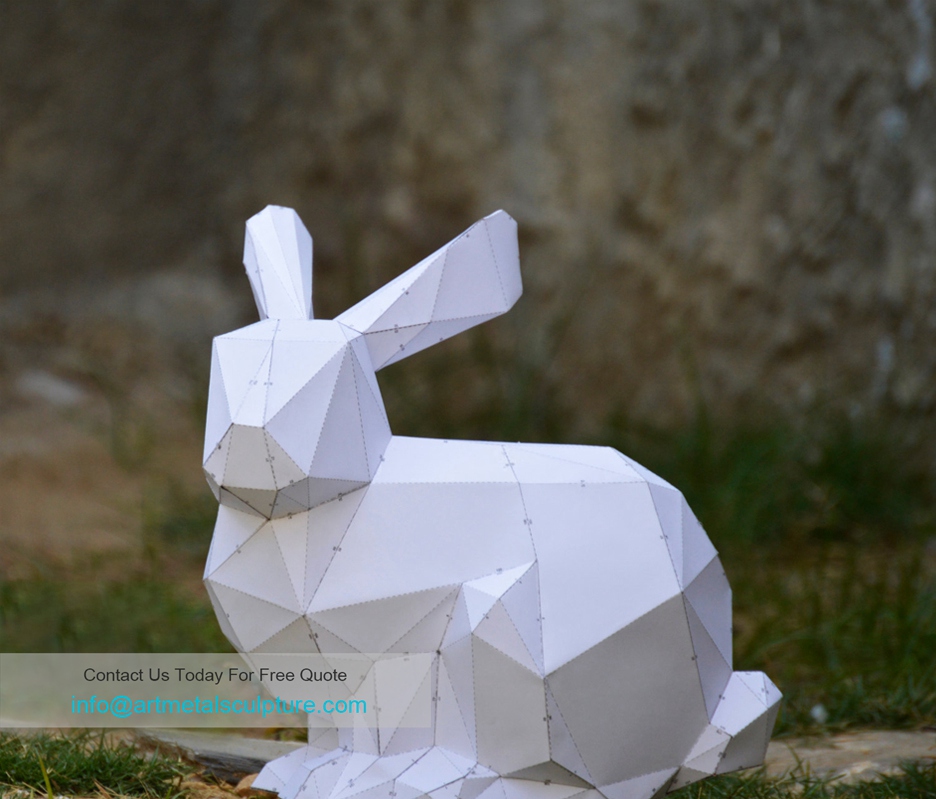 Rabbit sculpture metal