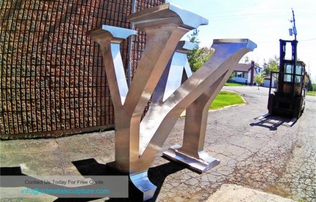 Stainless steel Text Sculpture sculpture