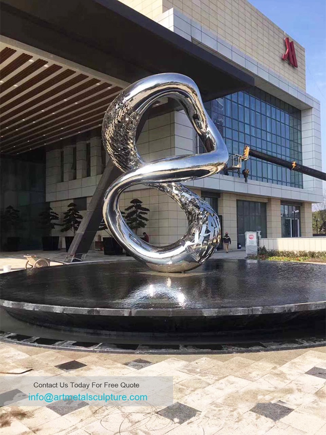 Stainless steel sculpture from factory