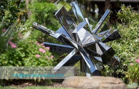 Garden stainless steel sculpture