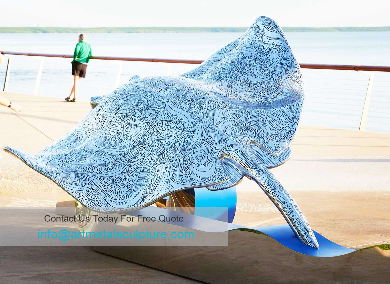 Cuttlefish stainless steel sculpture