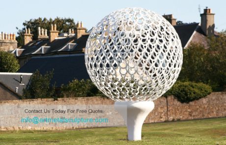 Golf stainless steel sculpture