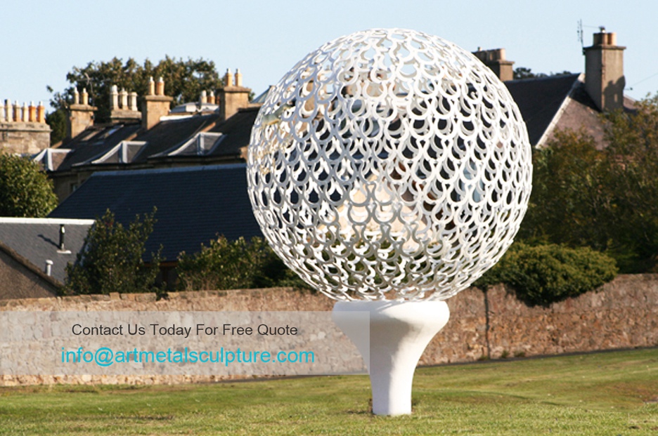 Golf stainless steel sculpture