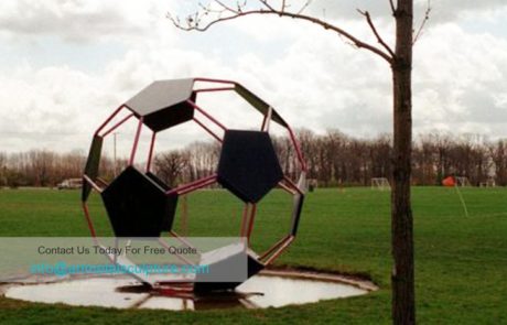 Hollow soccer ball sculpture