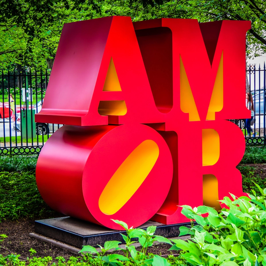 red letter sculpture