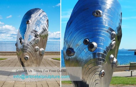 Stainless steel shell statue