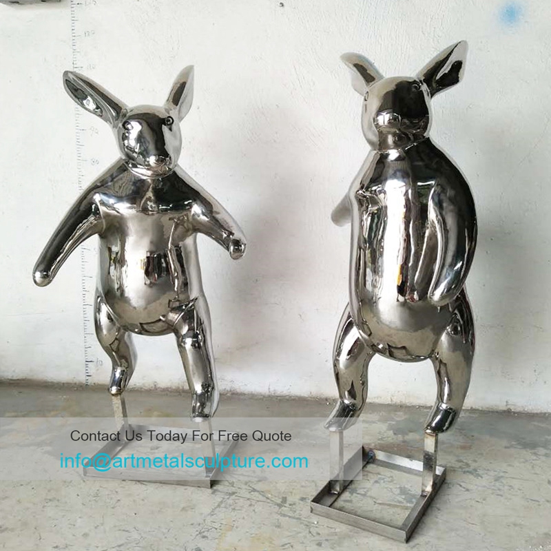 Rabbit metal sculpture