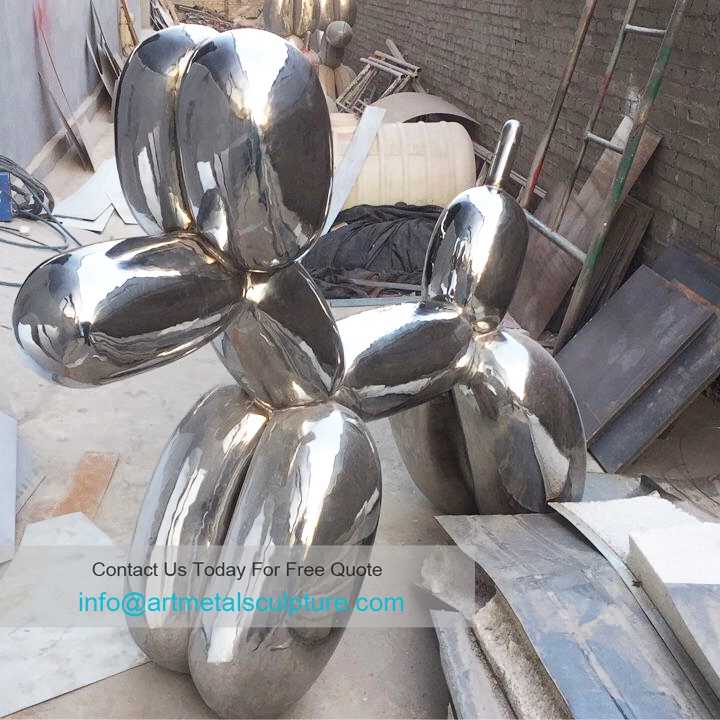 Stainless steel balloon balloon dog sculpture