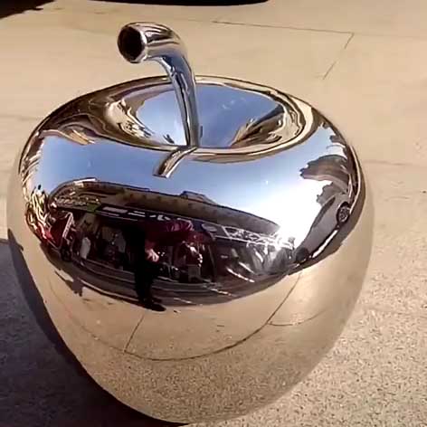 Mirror Apple sculpture