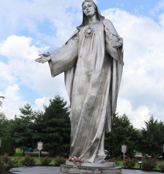 large outdoor Stainless steel mary Religious Statue for sale
