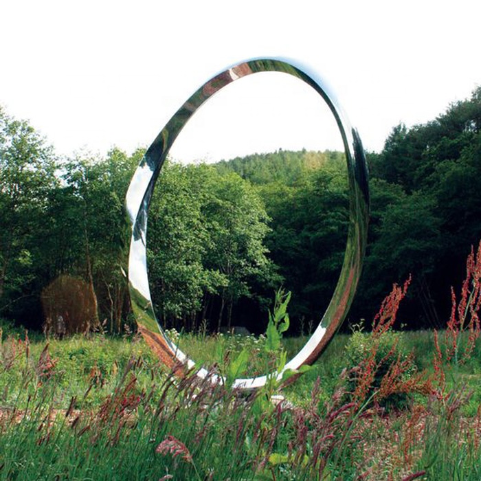 316L Garden Landscape Design Polished Stainless Steel Sculpture 