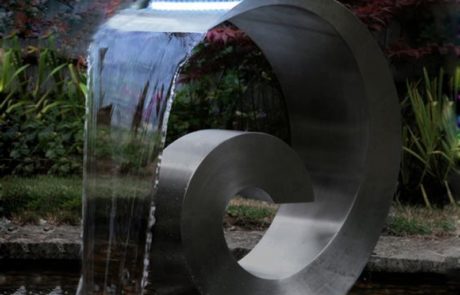 Ammonite Stainless Steel Cascading Water Fountain