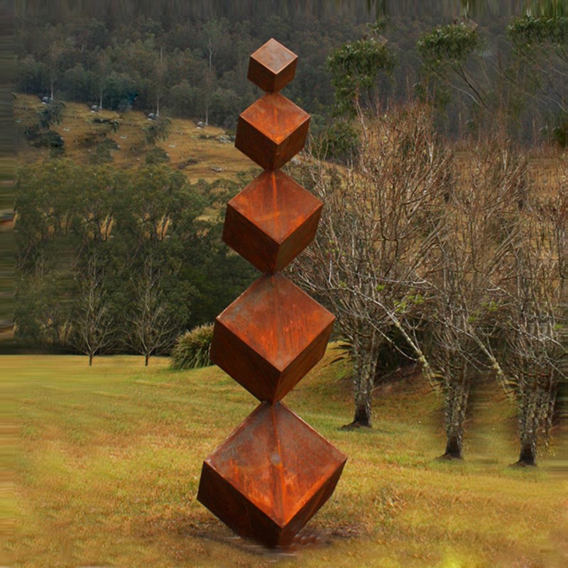 Contemporary Design Garden Corten Steel Sculpture