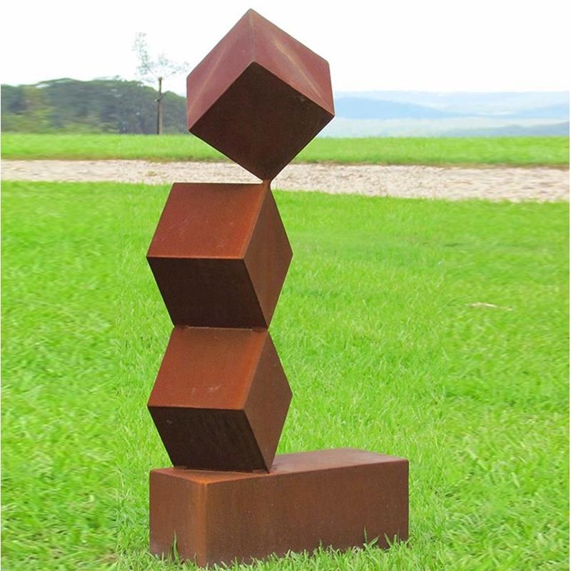 Contemporary Garden Decor Corten Steel Design Art Sculpture 