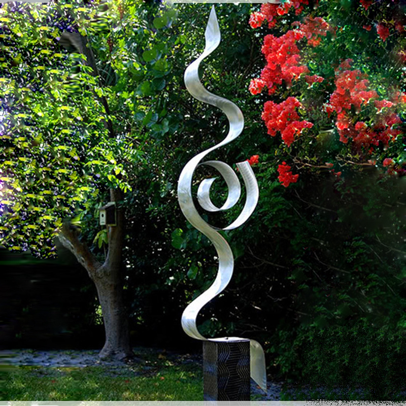 Contemporary Metal Outdoor Garden Stainless Steel Sculpture