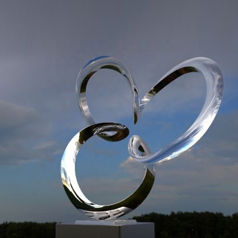 Contemporary Outdoor Abstract Stainless Steel Sculpture 