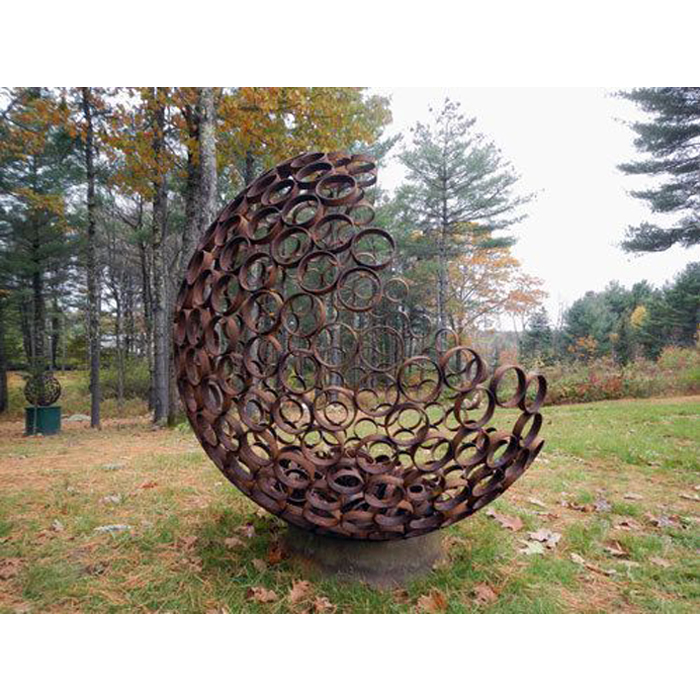 Contemporary art garden corten steel metal sculpture
