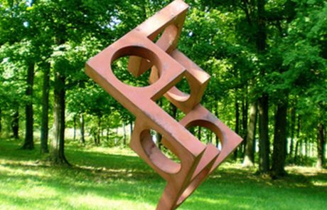 Corten Steel Geometric Art Garden Metal Sculpture