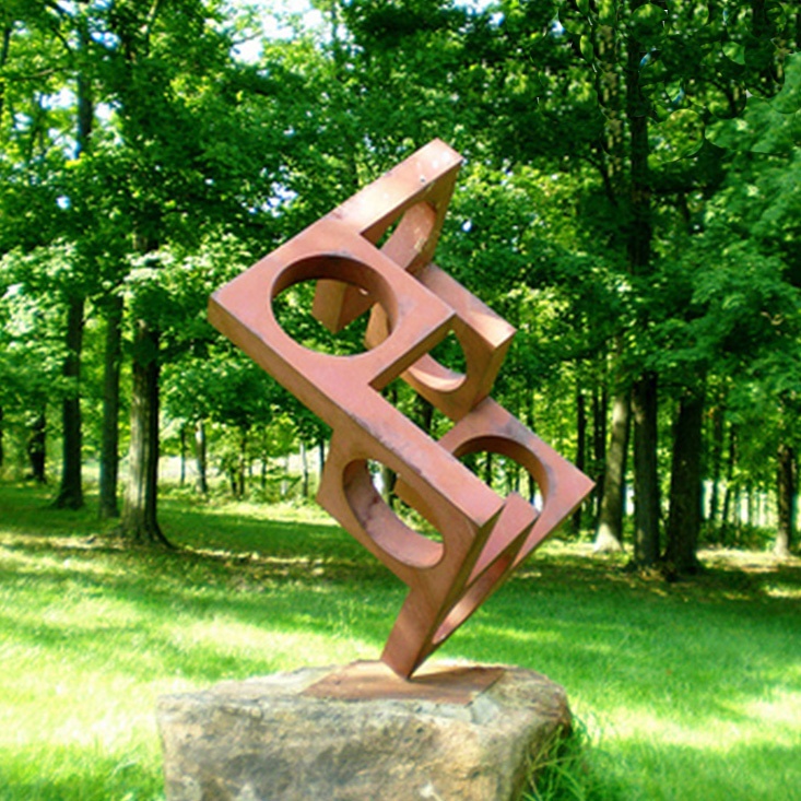 Corten Steel Geometric Art Garden Metal Sculpture