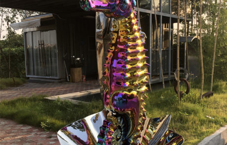 Decoration Garden Seahorse Statue Metal Stainless Steel Seahorse Sculpture
