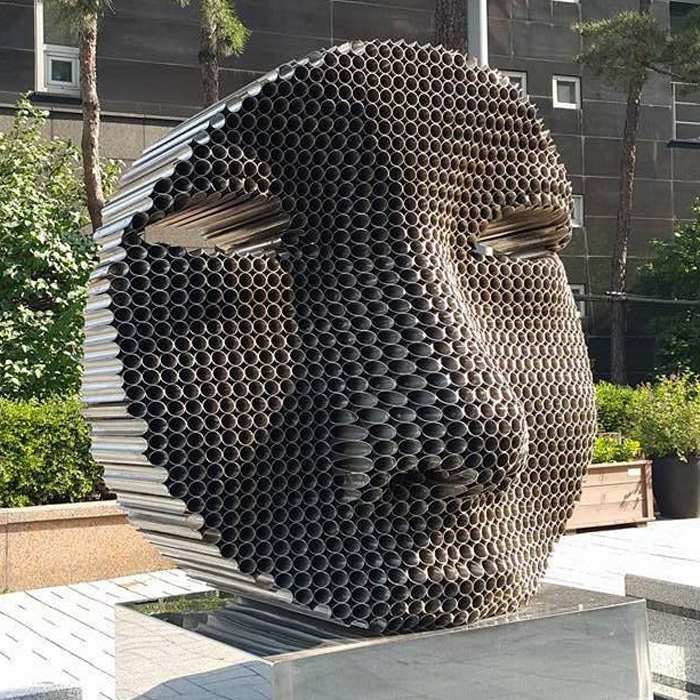 Face Modern Home Decoration Stainless Steel Sculpture