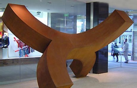 Factory custom modern large art craft corten steel abstract sculpture