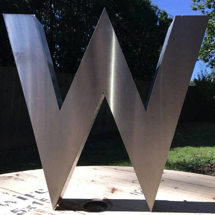 Fine Metal Art Letter M Stainless Steel Architectural Sculptures