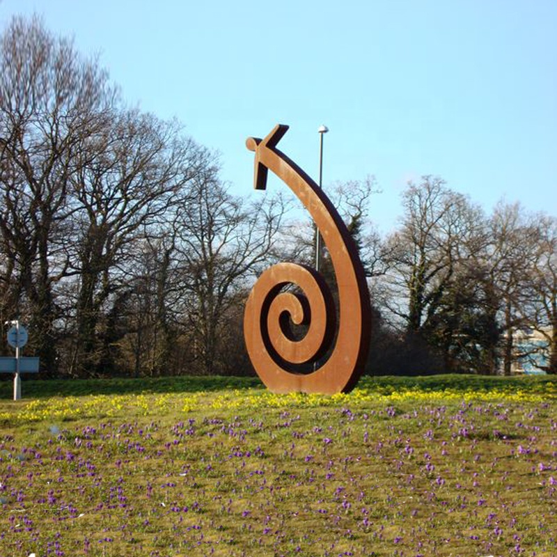 Garden Metal Figure Corten Steel Spiral Sculpture 