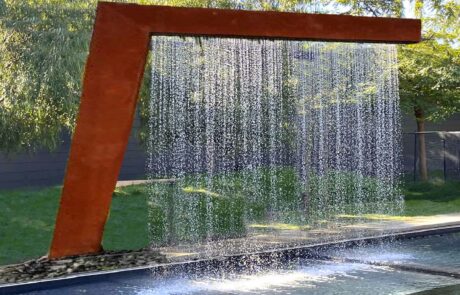 Garden Outdoor Water Fountain Corten Steel Rain Curtain