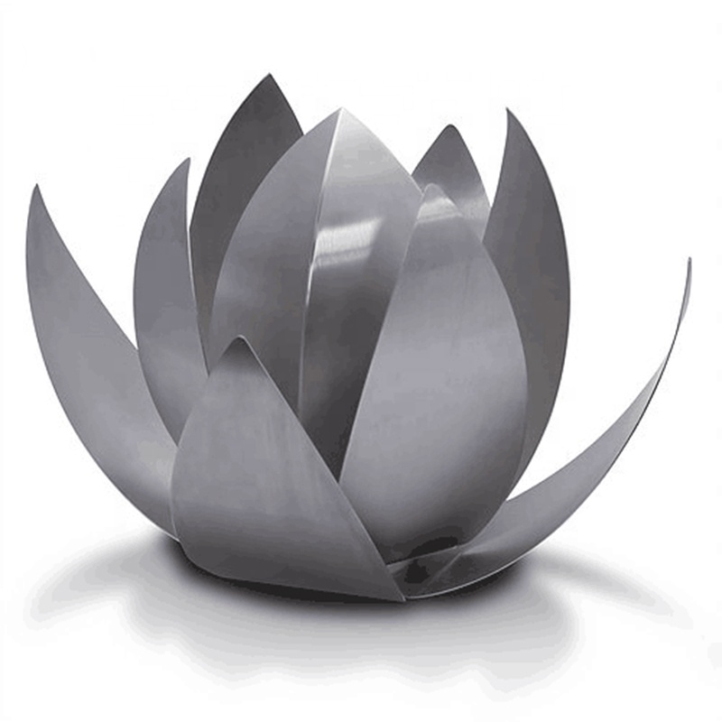 Garden Stainless Steel Flower Sculpture Steel Lotus Sculpture
