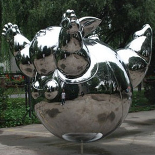 Garden large metal pig sculpture 