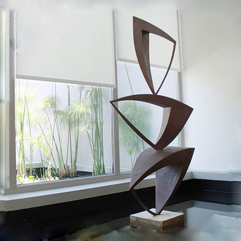 Indoor Metal Sculpture Stainless Steel Sculpture For Lobby Decoration