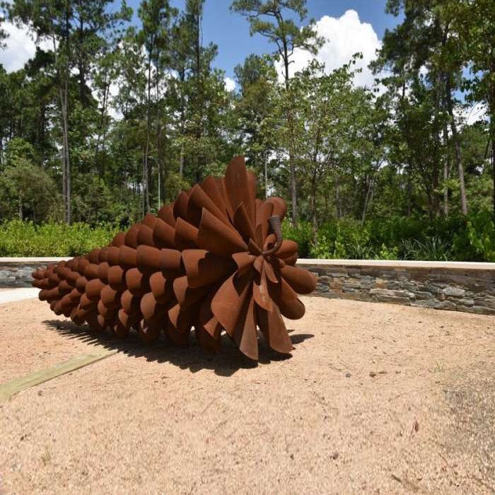 Large Corten Steel Pine Cone Garden Sculpture 