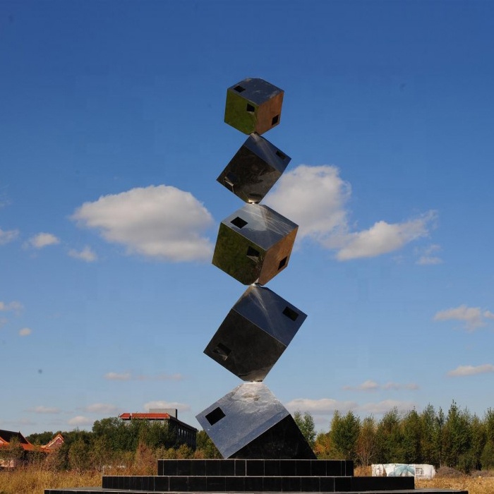 Large Modern Outdoor Stainless Steel Landscape Sculpture
