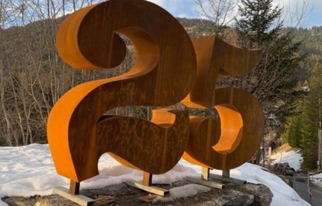 Large Number Garden Corten Steel Sculpture For Sale