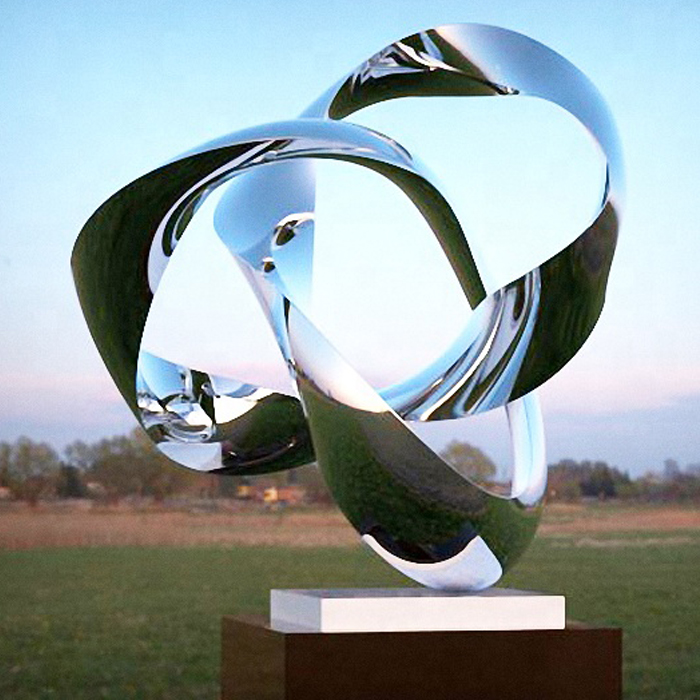 Large Outdoor Modern Abstract Stainless Steel Sculpture 