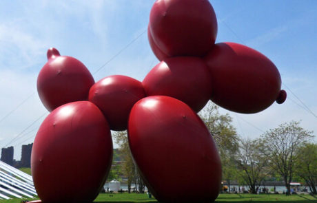 Large Stainless Steel Outdoor Balloon Dog Sculpture