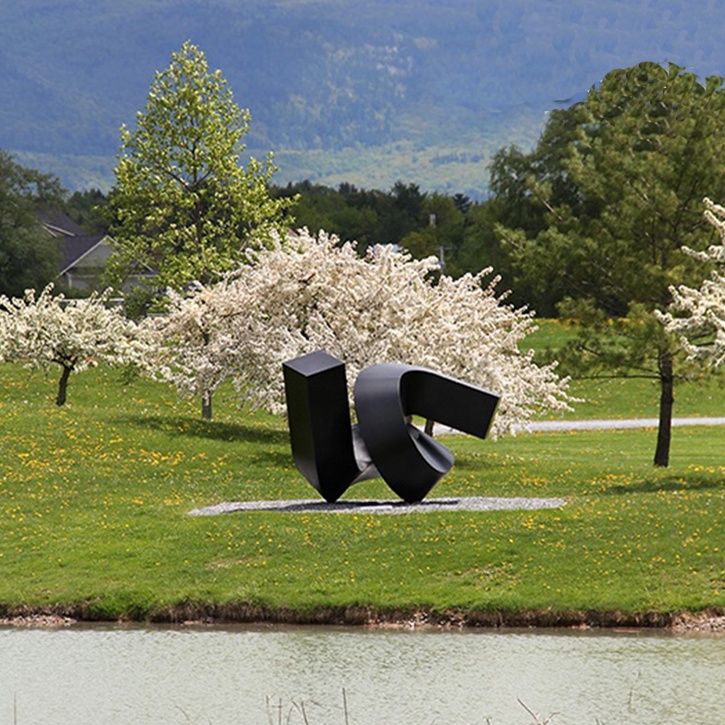 Large Twisted Modern Outdoor Stainless Steel Garden Sculpture