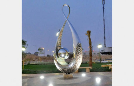 Large stainless steel outdoor sculpture for sale