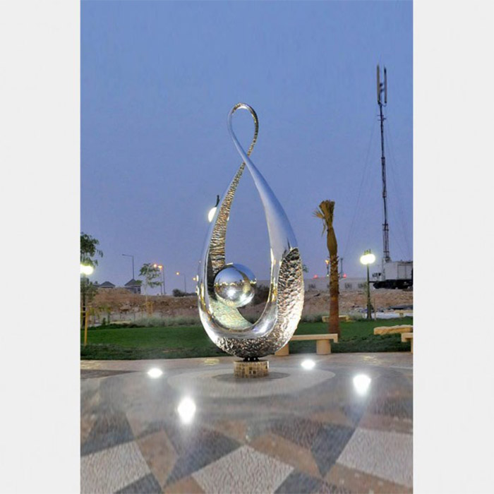 Large stainless steel outdoor sculpture for sale 