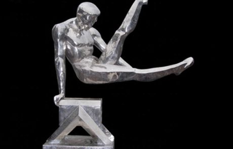 Life Size Stainless Steel Sports Gymnast Sculpture