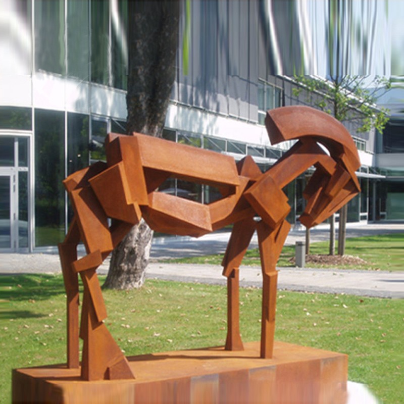 Luxury Ornament Corten Steel Horse Sculpture