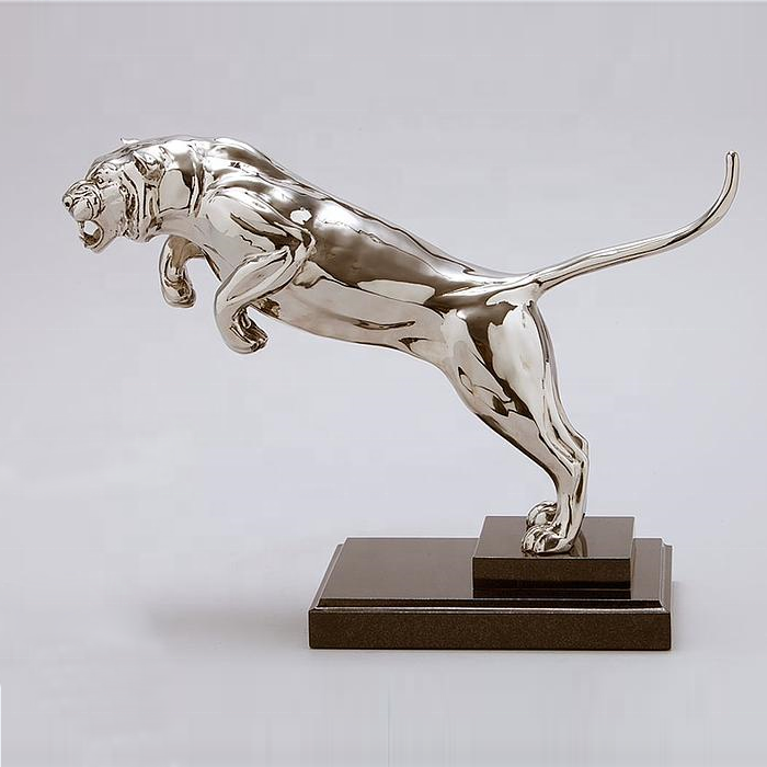 Mainstream Sculpture Stainless Steel Tiger Sculpture 