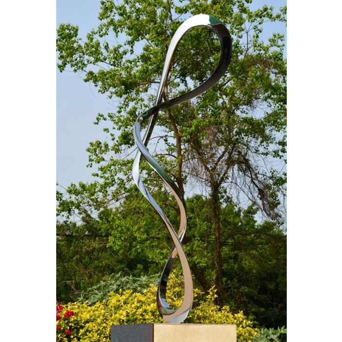Metal Contemporary Art Stainless Steel Abstract Garden Sculpture 