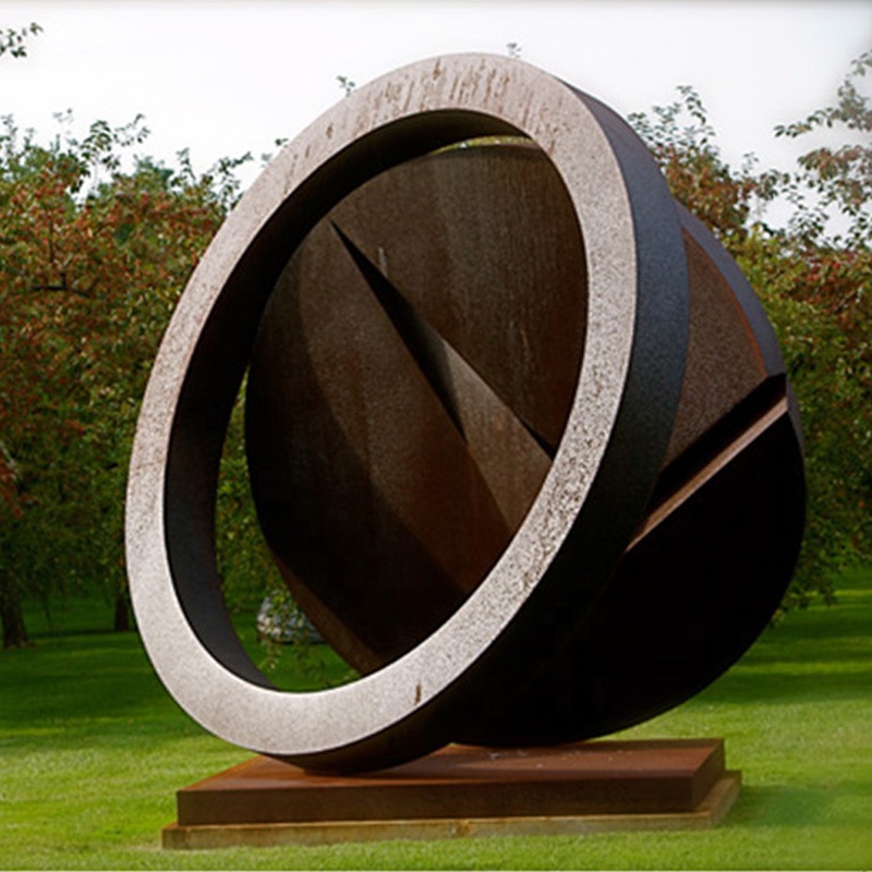 Modern Art Garden Corten Steel Sculpture In The Park 