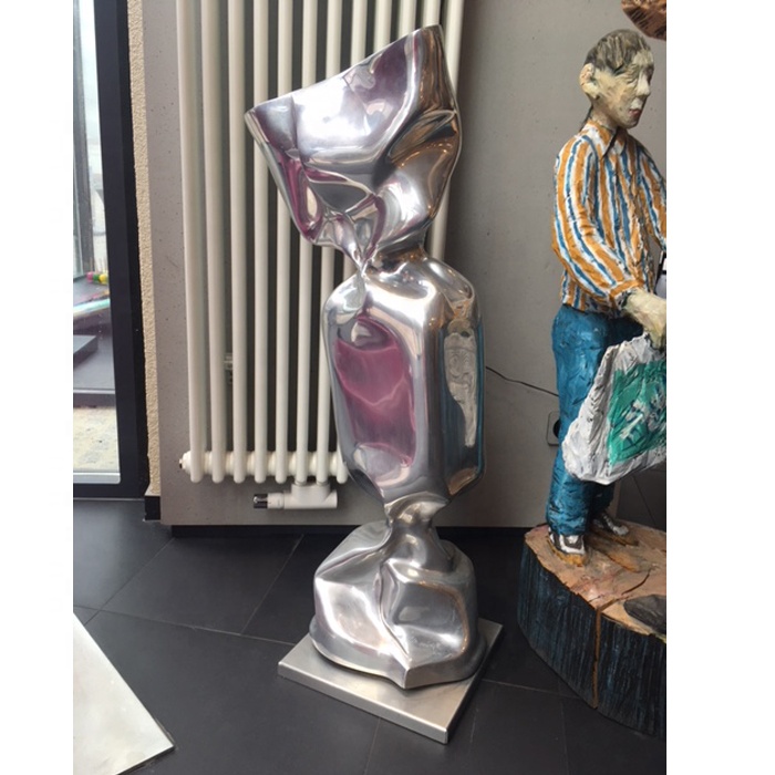 Modern Commercial Decoration Giant Stainless Steel Candy Sculpture