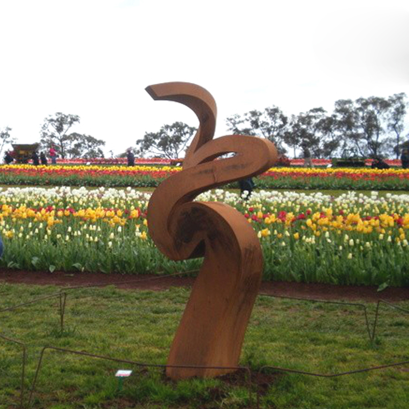 Modern Corten Steel Abstract Garden Sculpture For Public Decoration 